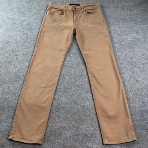 Joe's Jeans Mens 33 Tan Straight Narrow Pants Made in USA Twill Khaki Mid Rise